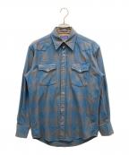 PENDLETONペンドルトン）の古着「90sオンブレチェックウエスタンシャツ」｜ブルー