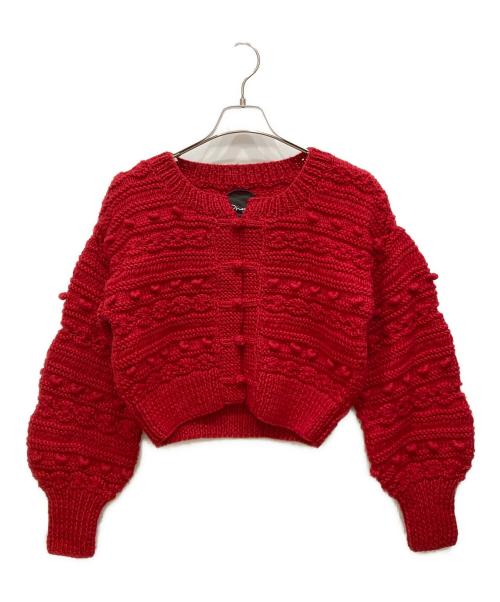 pheeta（フィータ）pheeta (フィータ) ニットカーディガン レッド サイズ:SIZE FREEの古着・服飾アイテム