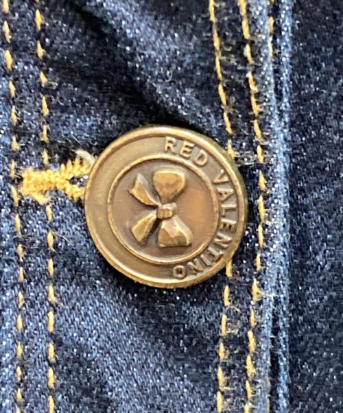 RED VALENTINO（レッドヴァレンティノ）RED VALENTINO (レッドヴァレンティノ) フリルデニムジャケット インディゴ サイズ:40の古着・服飾アイテム