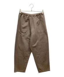 DANTON（ダントン）の古着「COTTON LINEN TWILL EASY PANTS」｜ブラウン