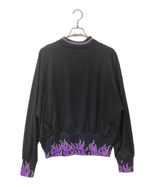 NEON SIGN（ネオンサイン）NEON SIGN (ネオンサイン) O (オー) LAMBADA ファイアーパターンジャージ ブラック サイズ:SIZE 2の古着・服飾アイテム