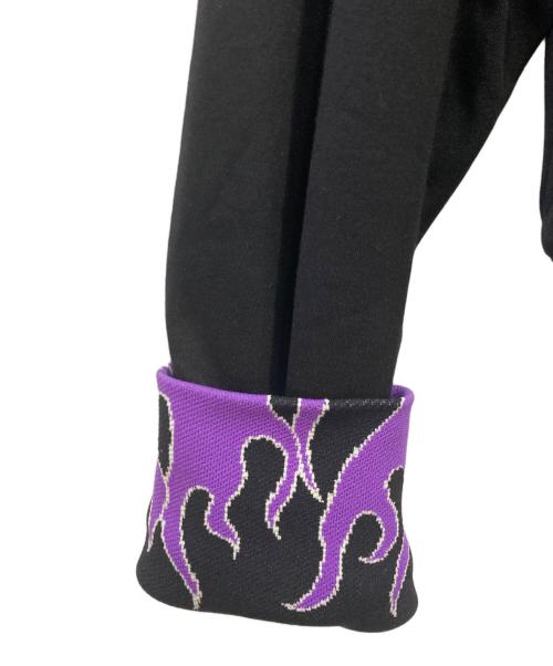 NEON SIGN（ネオンサイン）NEON SIGN (ネオンサイン) O (オー) LAMBADA ファイアーパターンジャージ ブラック サイズ:SIZE 2の古着・服飾アイテム