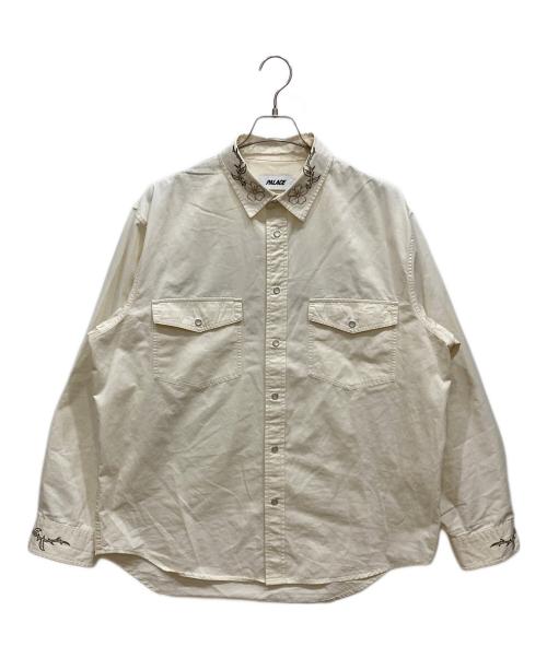 PALACE（パレス）PALACE (パレス) FLEXUS SHIRTS ホワイト サイズ:Lの古着・服飾アイテム