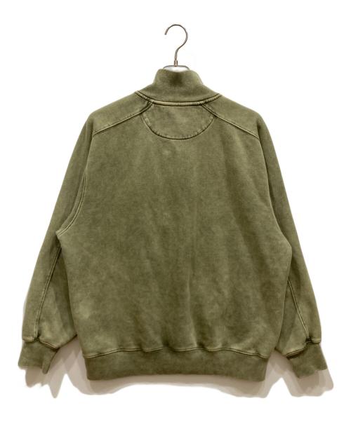 PALACE（パレス）PALACE (パレス) WASHED TERRY 1/2 ZIP FUNNEL グリーン サイズ:Ⅼの古着・服飾アイテム