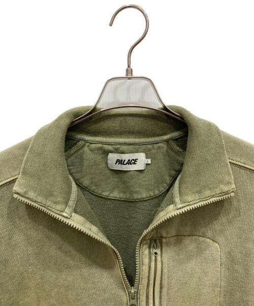 PALACE（パレス）PALACE (パレス) WASHED TERRY 1/2 ZIP FUNNEL グリーン サイズ:Ⅼの古着・服飾アイテム