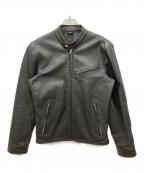 RHENIUMレニウム）の古着「シングルライダースジャケット」｜ブラック