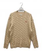 BUTTER GOODSバターグッズ）の古着「ケーブルニット」｜ベージュ