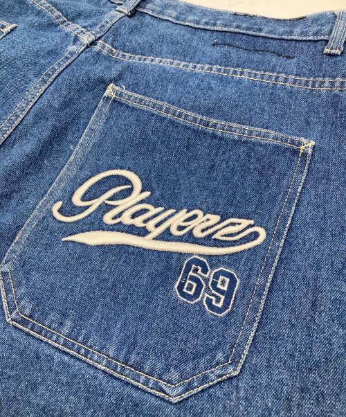 PLAYERZ69（プレイヤーズシックスティナイン）PLAYERZ69 (プレイヤーズシックスティナイン) デニムバギーショーツ インディゴ サイズ:W40の古着・服飾アイテム