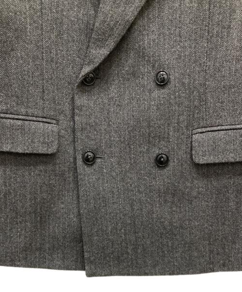 COSEI（コセイ）COSEI (コセイ) へリンボーンダブルブレストジャケット グレー サイズ:SIZE 1の古着・服飾アイテム