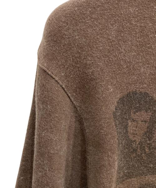 Hysteric Glamour（ヒステリックグラマー）Hysteric Glamour (ヒステリックグラマー) Destroy All Monsters (デストロイ オール モンスターズ) アンゴラコットンニットジップパーカー ブラウン サイズ:Mの古着・服飾アイテム