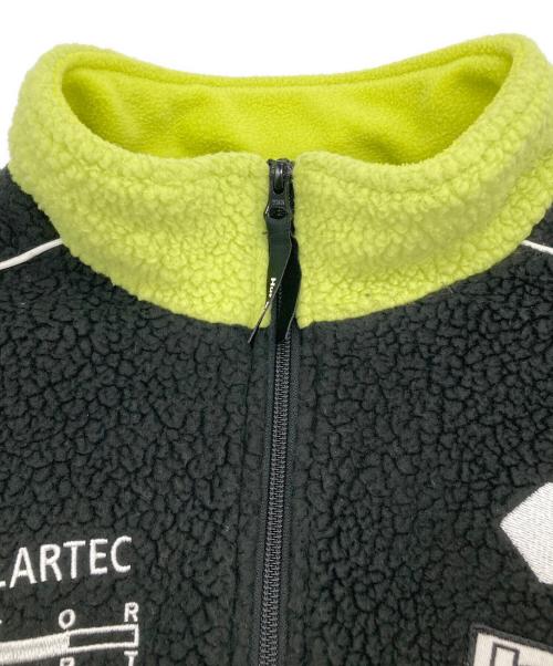 HUF（ハフ）HUF (ハフ) POLARTEC RACING FLEECE JACKET ブラック×イエロー サイズ:Ⅼの古着・服飾アイテム