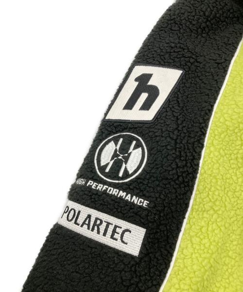HUF（ハフ）HUF (ハフ) POLARTEC RACING FLEECE JACKET ブラック×イエロー サイズ:Ⅼの古着・服飾アイテム