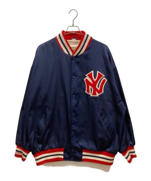 MITCHELL & NESS（ミッチェルアンドネス）MITCHELL & NESS (ミッチェルアンドネス) スタジャン ネイビー×レッド サイズ:52の古着・服飾アイテム