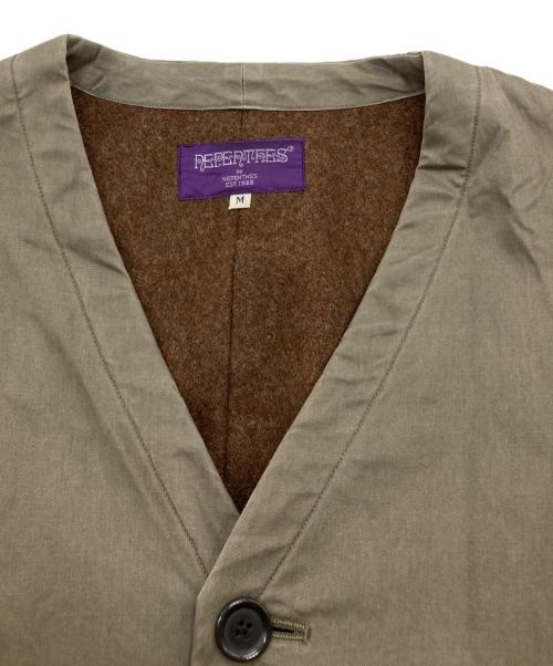 NEPENTHES（ネペンテス）NEPENTHES (ネペンテス) ノーカラージャケット ブラウン サイズ:Mの古着・服飾アイテム