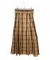 SCYE（サイ）の古着「チェックロングスカート」｜ベージュ×ブラウン