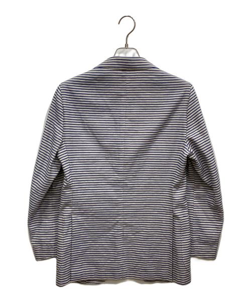 BOGLIOLI（ボリオリ）BOGLIOLI (ボリオリ) DOVER アンコンジャケット ブルー×アイボリー サイズ:44の古着・服飾アイテム