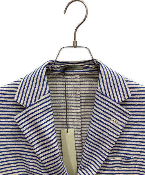 BOGLIOLI（ボリオリ）BOGLIOLI (ボリオリ) DOVER アンコンジャケット ブルー×アイボリー サイズ:44の古着・服飾アイテム