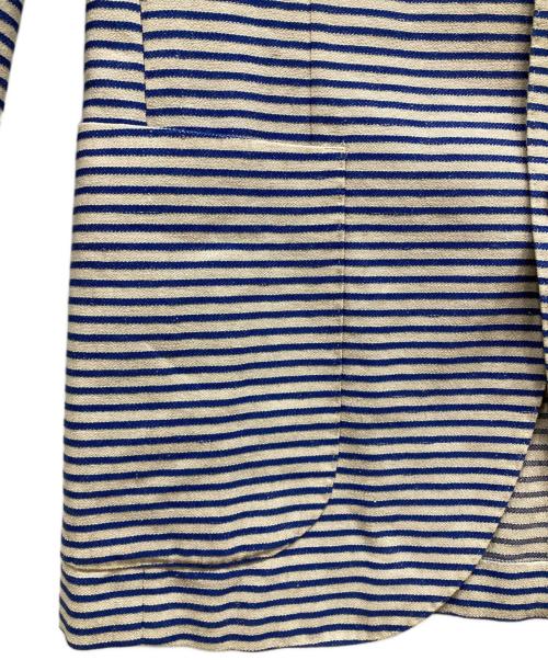 BOGLIOLI（ボリオリ）BOGLIOLI (ボリオリ) DOVER アンコンジャケット ブルー×アイボリー サイズ:44の古着・服飾アイテム