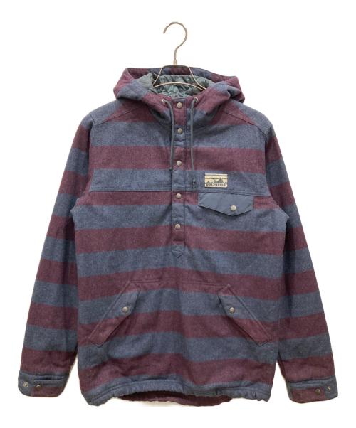 Patagonia（パタゴニア）Patagonia (パタゴニア) Reclaimed Wool Snap-T Pullover ネイビー×ボルドー サイズ:SIZE Sの古着・服飾アイテム