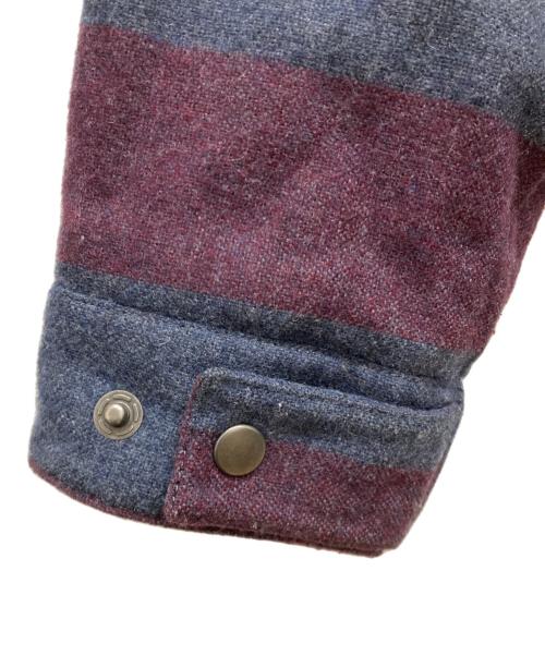 Patagonia（パタゴニア）Patagonia (パタゴニア) Reclaimed Wool Snap-T Pullover ネイビー×ボルドー サイズ:SIZE Sの古着・服飾アイテム