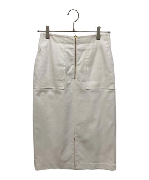 NOLLEY'S（ノーリーズ）NOLLEY'S (ノーリース) ドライオックスタイトスカート ホワイト サイズ:38の古着・服飾アイテム