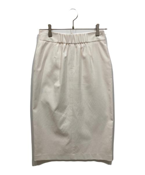 NOLLEY'S（ノーリーズ）NOLLEY'S (ノーリース) ドライオックスタイトスカート ホワイト サイズ:38の古着・服飾アイテム