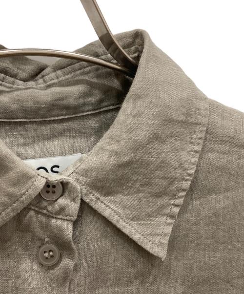 COS（コス）COS (コス) リネンブラウス ブラウン サイズ:32の古着・服飾アイテム