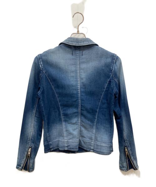 YANUK（ヤヌーク）YANUK (ヤヌーク) デニムライダースジャケット インディゴ サイズ:Sの古着・服飾アイテム