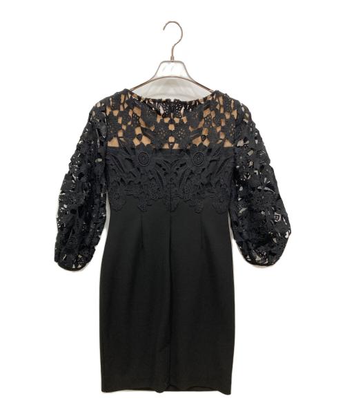 LAUREN RALPH LAUREN（ローレンラルフローレン）LAUREN RALPH LAUREN (ローレンラルフローレン) レースワンピース ブラック×ブラウン サイズ:2の古着・服飾アイテム