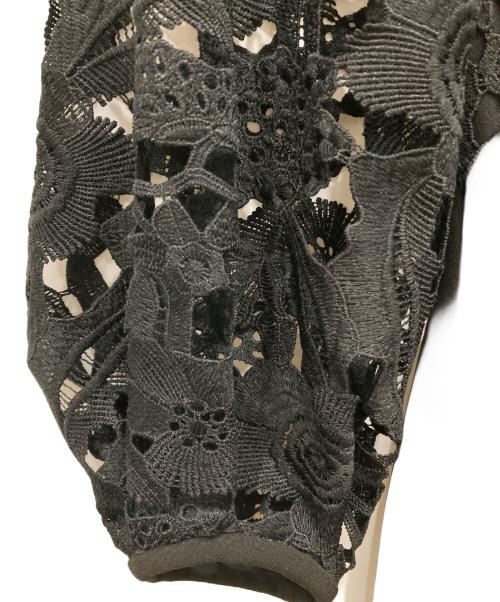 LAUREN RALPH LAUREN（ローレンラルフローレン）LAUREN RALPH LAUREN (ローレンラルフローレン) レースワンピース ブラック×ブラウン サイズ:2の古着・服飾アイテム