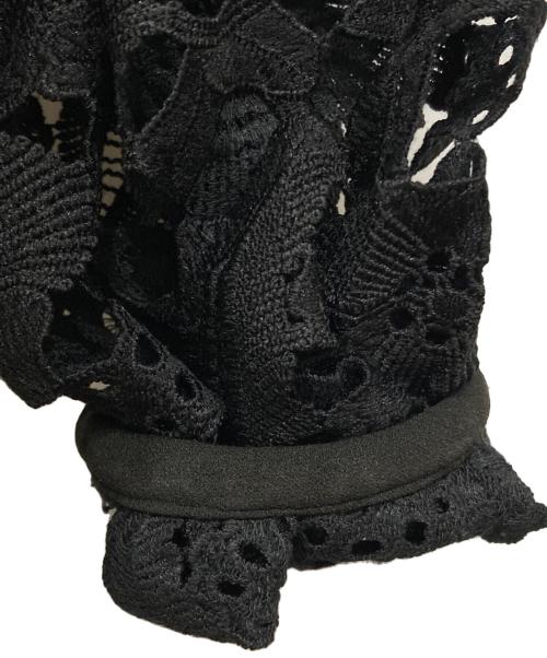 LAUREN RALPH LAUREN（ローレンラルフローレン）LAUREN RALPH LAUREN (ローレンラルフローレン) レースワンピース ブラック×ブラウン サイズ:2の古着・服飾アイテム