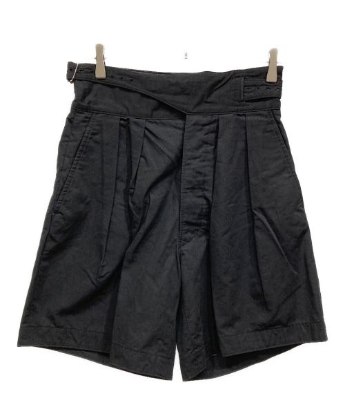 MADISON BLUE（マディソンブルー）MADISON BLUE (マディソンブルー) リネンブレンドグルカハーフパンツ ブラック サイズ:SIZE 02の古着・服飾アイテム