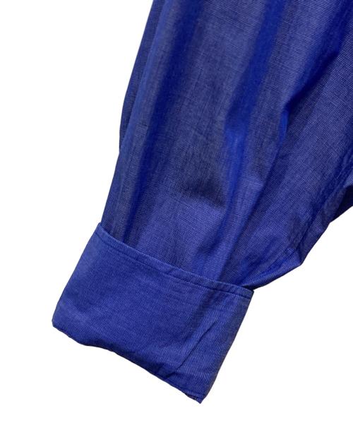 FRAMeWORK（フレームワーク）FRAMeWORK (フレームワーク) 比翼オーバーシャツ ブルー サイズ:freeの古着・服飾アイテム