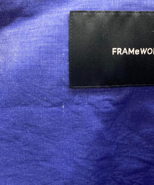 FRAMeWORK（フレームワーク）FRAMeWORK (フレームワーク) 比翼オーバーシャツ ブルー サイズ:freeの古着・服飾アイテム
