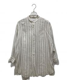 JOURNAL STANDARD relume（ジャーナルスタンダード レリューム）の古着「24SS No.66ストライプフレンチリネンチュニック」｜ホワイト