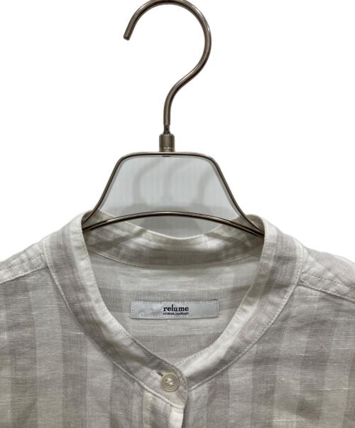 JOURNAL STANDARD relume（ジャーナルスタンダード レリューム）JOURNAL STANDARD relume (ジャーナルスタンダード レリューム) 24SS No.66ストライプフレンチリネンチュニック ホワイト サイズ:FREEの古着・服飾アイテム