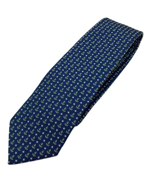 HERMES（エルメス）HERMES (エルメス) シルクネクタイ ネイビー サイズ:-の古着・服飾アイテム