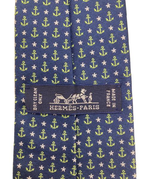 HERMES（エルメス）HERMES (エルメス) シルクネクタイ ネイビー サイズ:-の古着・服飾アイテム