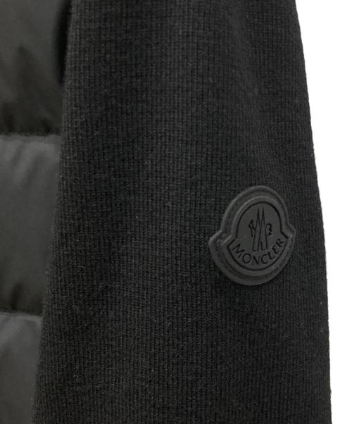 MONCLER（モンクレール）MONCLER (モンクレール) ニット切替ダウンジャケット ブラック サイズ:Ⅼの古着・服飾アイテム