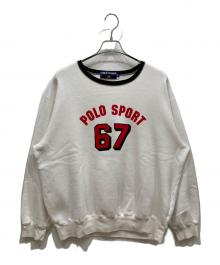 POLO SPORT（ポロスポーツ）の古着「90ｓナンバリングスウェット」｜ホワイト