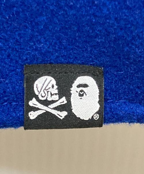 A BATHING APE（ア ベイシング エイプ）A BATHING APE (ア ベイシング エイプ) NEIGHBORHOOD (ネイバーフッド) 22AW VARSITY JACKET ヴァーシティジャケット  ブルー×ブラック サイズ:Lの古着・服飾アイテム