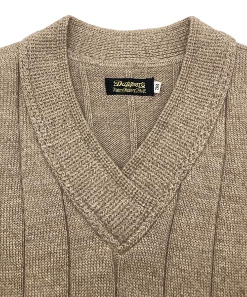DAPPER'S（ダッパーズ）DAPPER'S (ダッパーズ) Classical Pullover Knit Vest. ブラウン サイズ:SIZE 38の古着・服飾アイテム