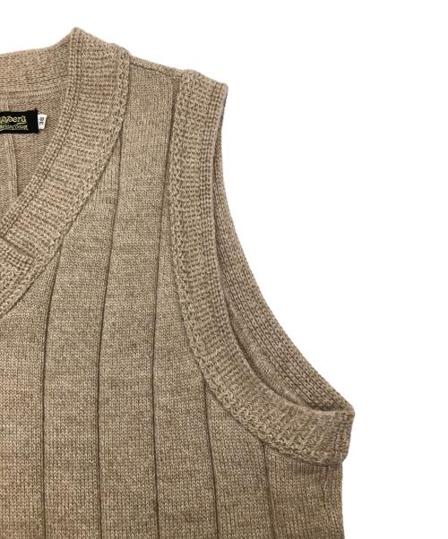DAPPER'S（ダッパーズ）DAPPER'S (ダッパーズ) Classical Pullover Knit Vest. ブラウン サイズ:SIZE 38の古着・服飾アイテム