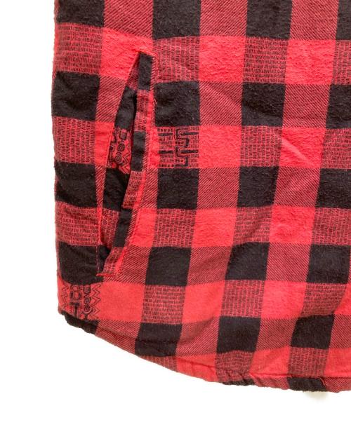 stussy（ステューシー）stussy (ステューシー) 00'sチェックジャケット レッド サイズ:XLの古着・服飾アイテム