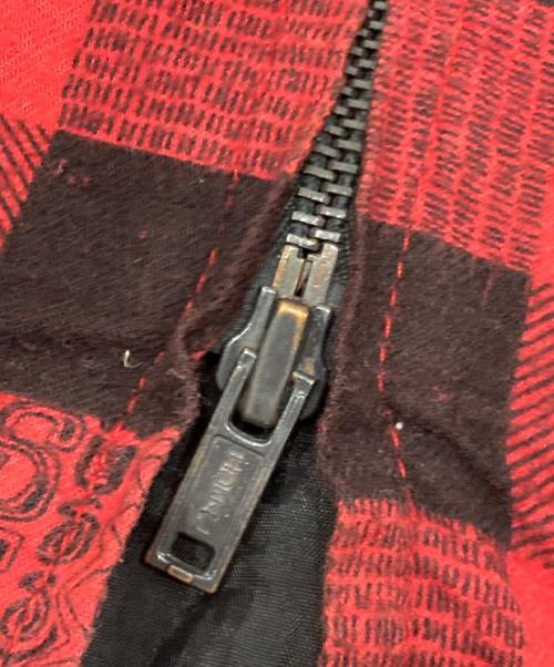 stussy（ステューシー）stussy (ステューシー) 00'sチェックジャケット レッド サイズ:XLの古着・服飾アイテム