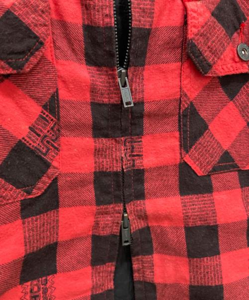 stussy（ステューシー）stussy (ステューシー) 00'sチェックジャケット レッド サイズ:XLの古着・服飾アイテム