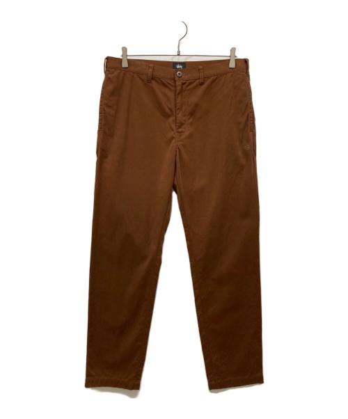stussy（ステューシー）stussy (ステューシー) SSリンクロゴチノパンツ ブラウン サイズ:32の古着・服飾アイテム