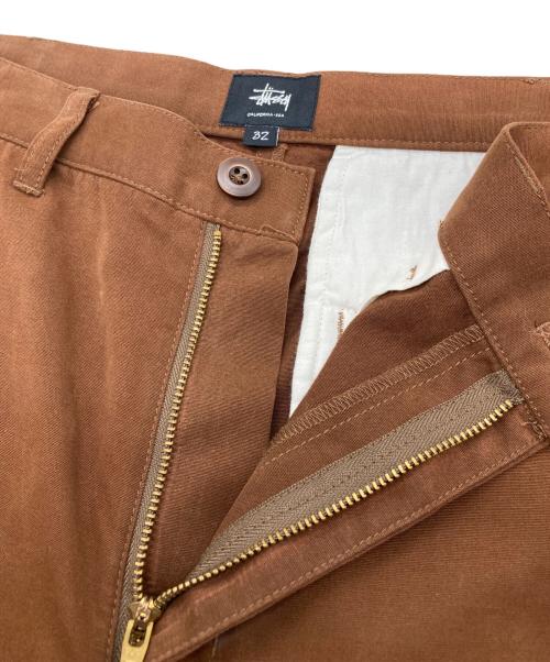 stussy（ステューシー）stussy (ステューシー) SSリンクロゴチノパンツ ブラウン サイズ:32の古着・服飾アイテム