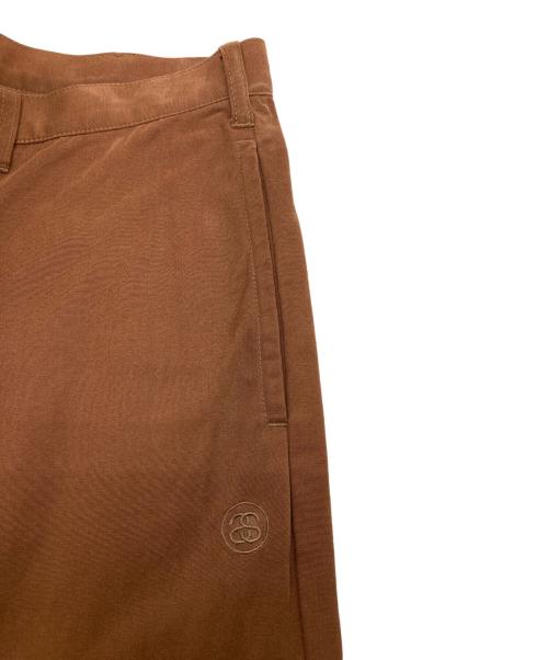 stussy（ステューシー）stussy (ステューシー) SSリンクロゴチノパンツ ブラウン サイズ:32の古着・服飾アイテム