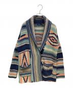 POLO RALPH LAURENポロ・ラルフローレン）の古着「Southwestern Style Knit Cardigan ネイティブ柄 カーディガン」｜ネイビー